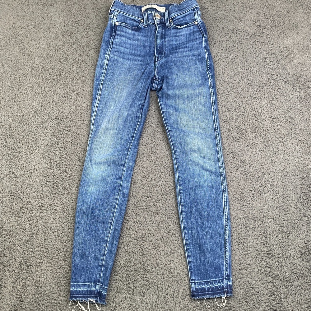 AYR The Riser Frayed Release Hem Neon Jupiter Jeans Women's Size 24 /26L